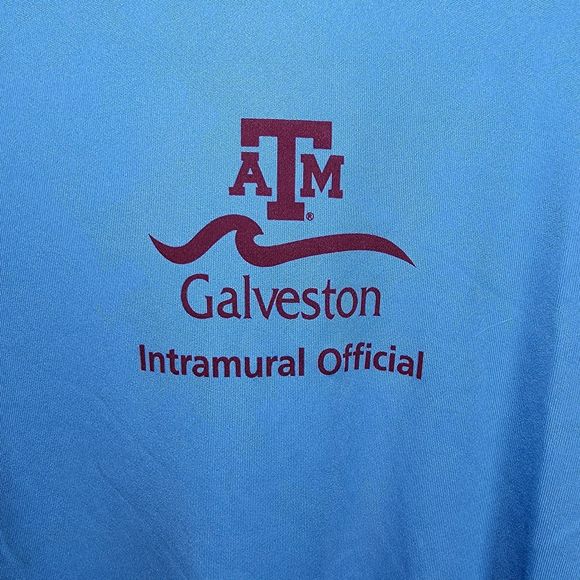 Sport Tek Dri-Fit Tee TAMUG Intramural Official Short Sleeve Light Blue Size XL - Picture 1 of 4